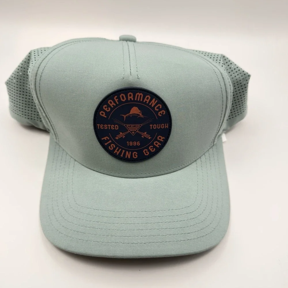 Columbia Elite PFG Hat Snapback OS Light Blue Fishing Mesh Outdoor Sport